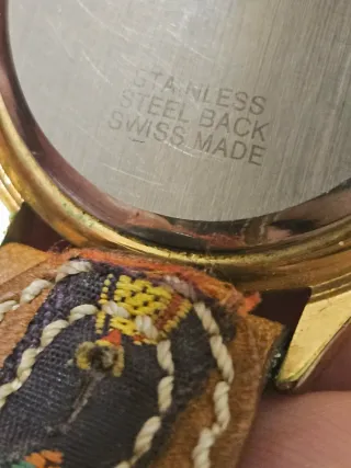 Alfex Quartz Reloj Dorado y Marrón