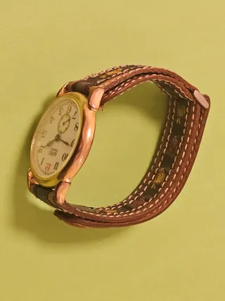 Alfex Quartz Reloj Dorado y Marrón