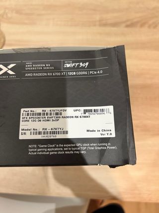 Tarjeta Gráfica AMD Radeon RX 6700 XT