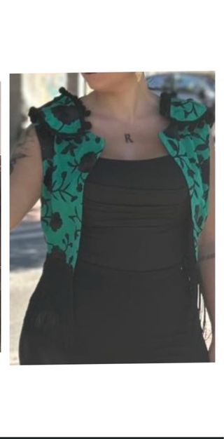 Chaleco Flamenco fusia  y Negro Talla L