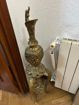 Mesilla/Aparador de bronce dorado con Espejo