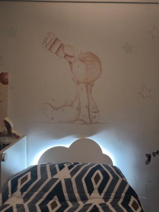 Cabecero infantil Nube con LED
