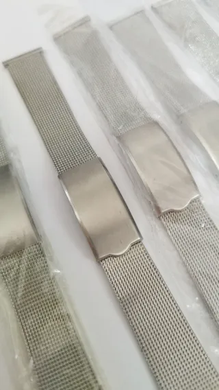 Lote de 8 brazaletes de acero de malla 18mm.