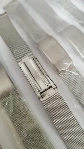 Lote de 8 brazaletes de acero de malla 18mm.