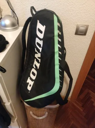 Paletero Dunlop Negro y Verde