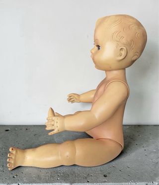 Muñeca bebé antigua 50s grande - 60 cm aprox.
