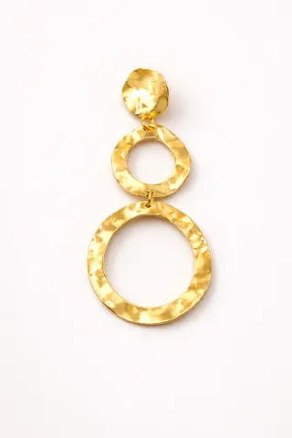 Pendientes dorados largos mujer | Elegantes