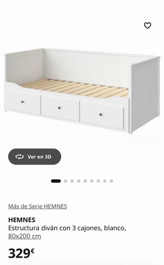 Diván Cama Nido Ikea Blanca con colchones