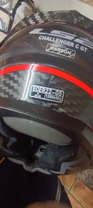 Casco LS2 Carbono Negro/Rojo