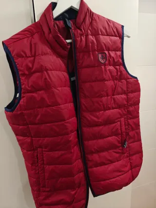 Chaleco reversible Vale Quatro azul/rojo