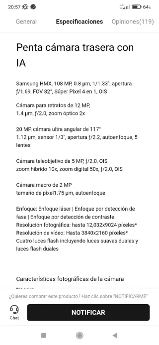 Móvil verde
