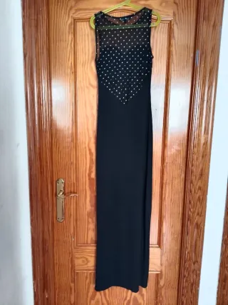 Vestido largo Bershka negro