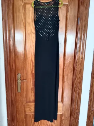 Vestido largo Bershka negro