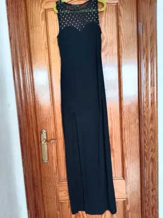 Vestido largo Bershka negro