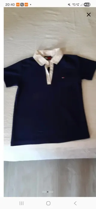 Polo Mujer Tommy Hilfiger Azul y Blanco