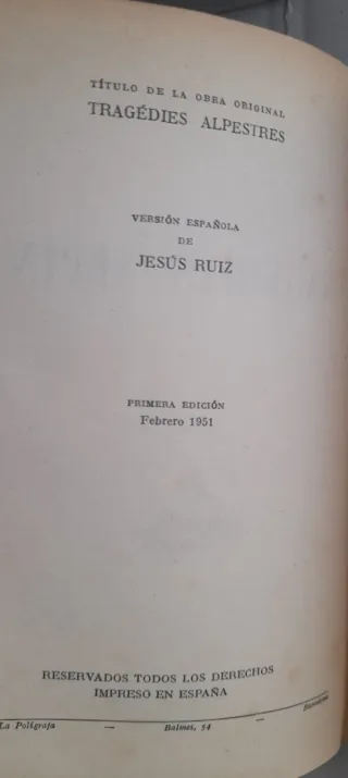 Tragedias alpinas (1a ed. 1951)