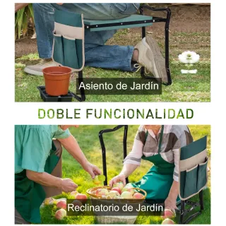 Taburete Plegable Jardín con Bolsa