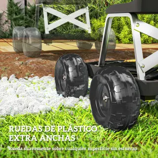 Asiento Jardín con Ruedas