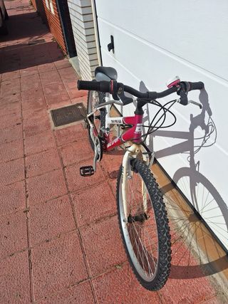 Bici infantil rosa y blanca