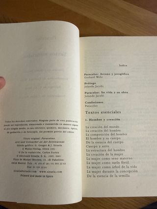 Paracelso: Textos esenciales. Siruela