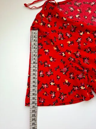 Vestido Zara floral rojo mujer