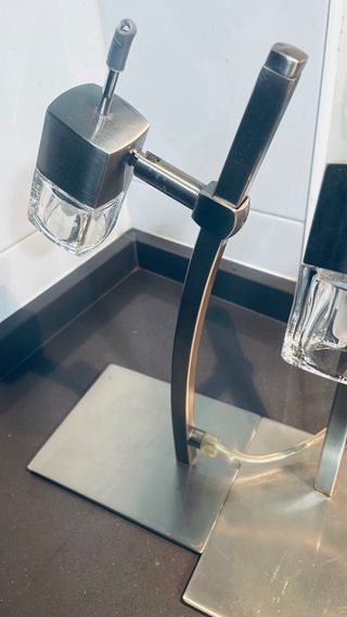 Pack 2 Lámparas Mesa Cristal Metal