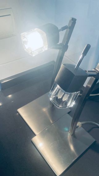 Pack 2 Lámparas Mesa Cristal Metal