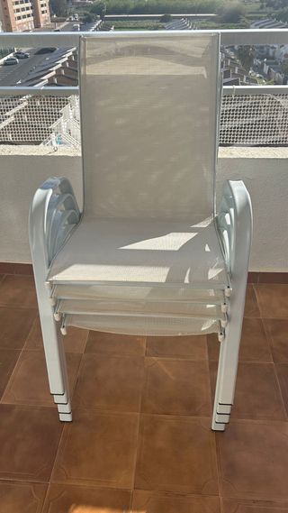 Conjunto 4 Sillas Terraza Blancas de diseño