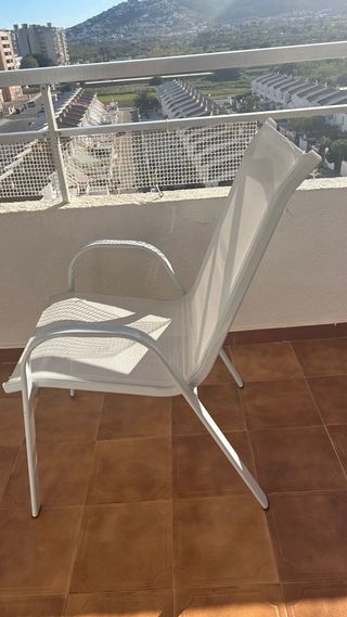 Conjunto 4 Sillas Terraza Blancas de diseño