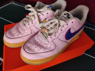 Zapatillas Nike Air Force 1 Rosa y Amarillo