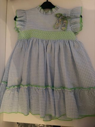 Vestido niña cuadros 5 años