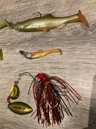 Lote vinilos señuelos pesca