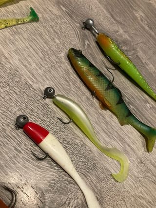 Lote vinilos señuelos pesca