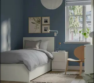 Cama Malm Ikea Gris/Madera