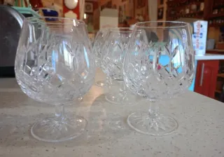 6 bicchieri di cristallo intagliato