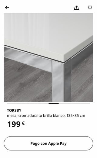 Conjunto mesa TORSBY y 4 sillas TOBIAS