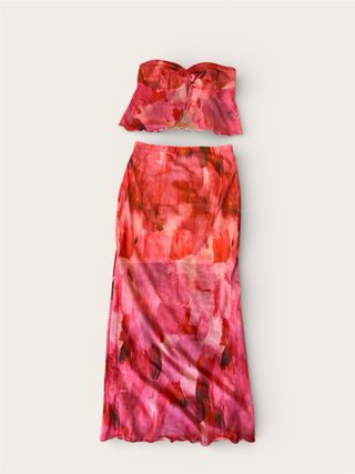 Conjunto Top y Falda Estampado Floral