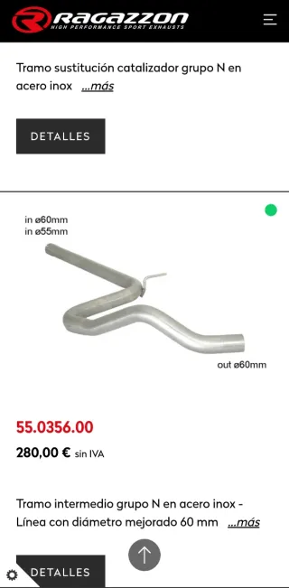 Tramo final y intermedio homologado