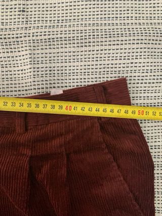 Pantalón pana vintage hombre burdeos