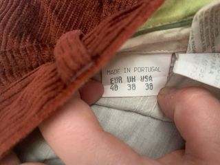 Pantalón pana vintage hombre burdeos