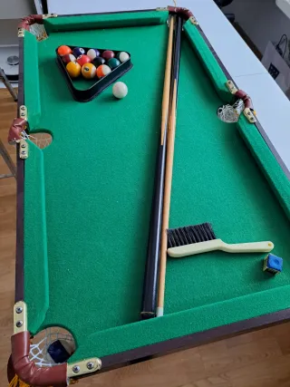 Mesa de billar con accesorios 90cmx52cm