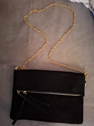 Pochette Primadonna nera scamosciata