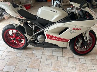 Ducati 848 Sportbike Blanca y Roja