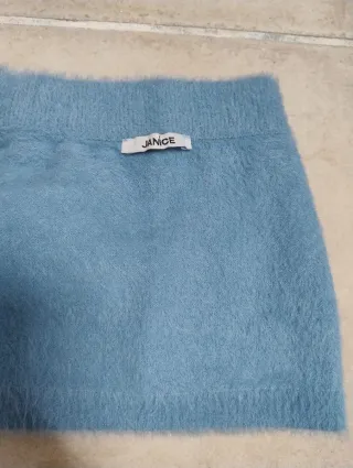 Gonnellina peluche Janice azzurra 12 mesi