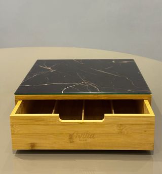 Porta Cialde Caffè Bambù con Cassetto