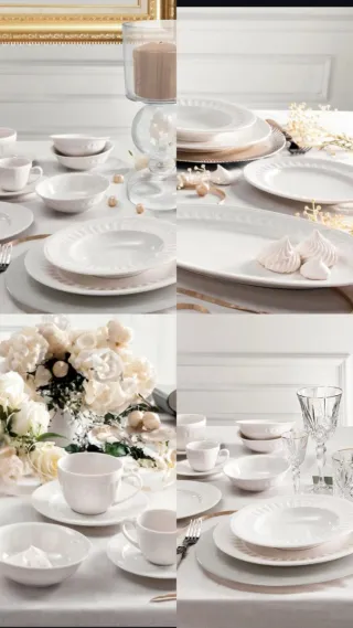 Tazze in porcellana bianca