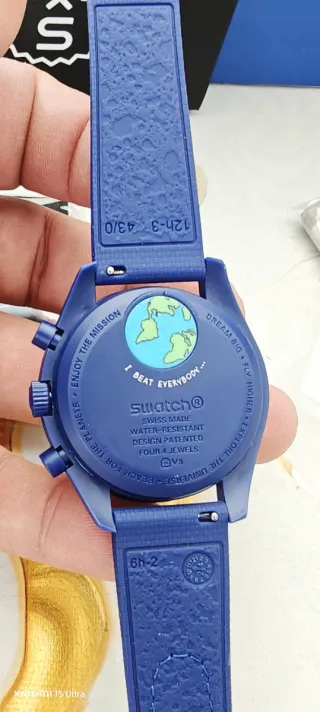 Omega Speedmaster Reloj Azul y Blanco