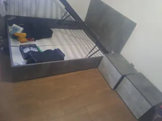 Cama Matrimonio Madera y Metal