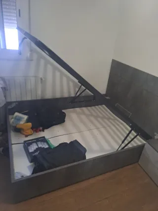 Cama Matrimonio Madera y Metal