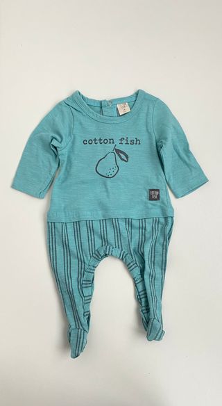Conjunto 3 peças menina 1M Cotton Fish
